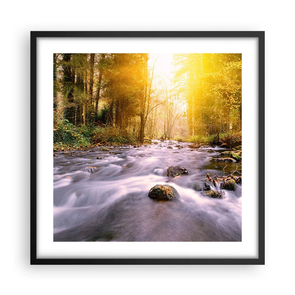 Poster in cornice nera - Malachite in cornice oro-argento - 50x50 cm