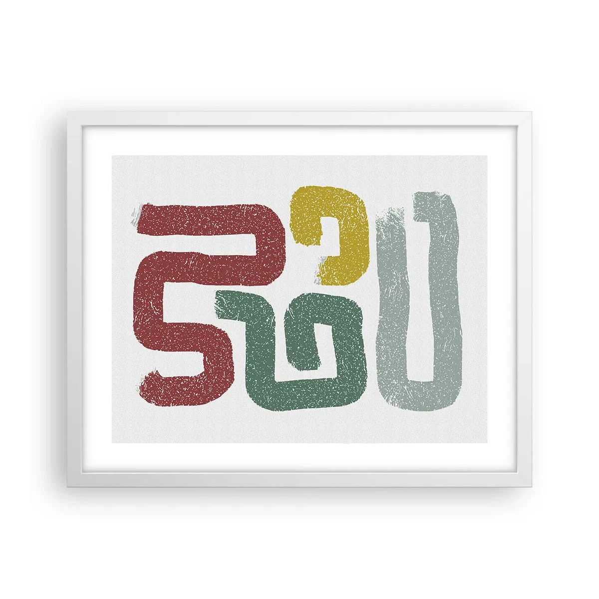 Poster in cornice bianca - In una lingua sconosciuta - 50x40 cm