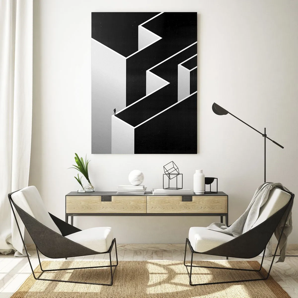 Quadro su vetro - Solitudine al vertice - 80x120 cm