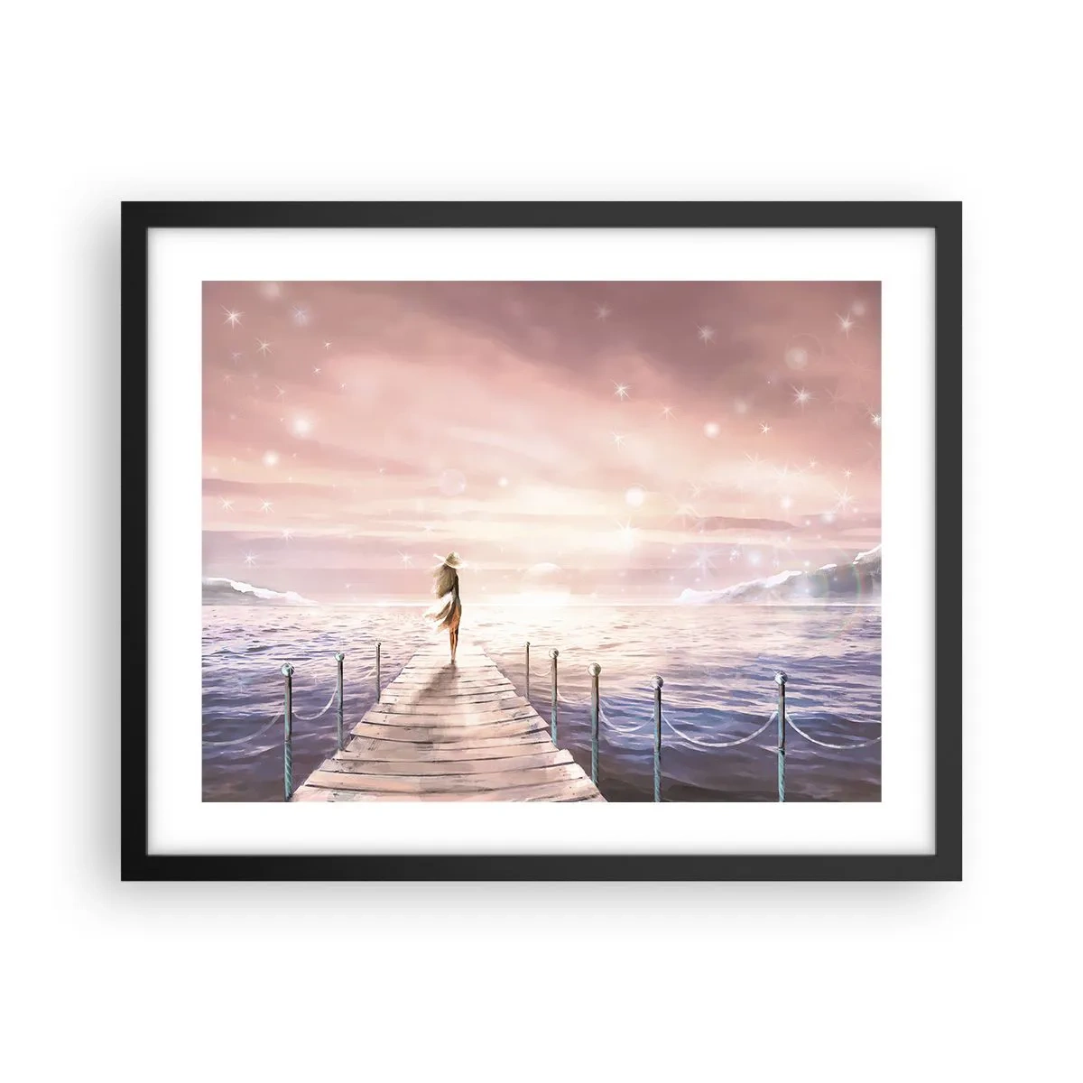 Poster in cornice nera - Alla luce del sogno - 50x40 cm