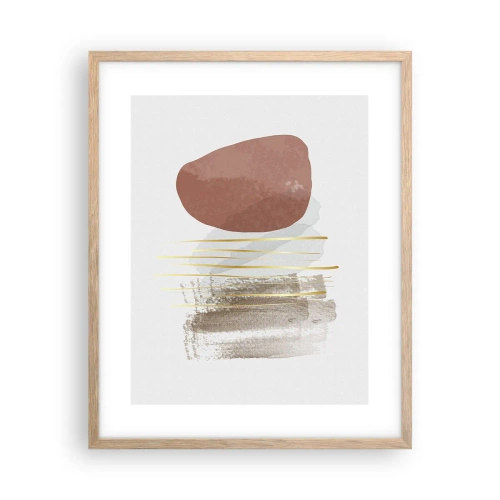 Poster in cornice rovere chiaro - Colonnato astratto - 40x50 cm