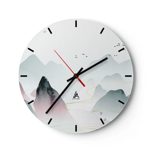 Orologio da parete - Orologio in Vetro - Oltre le cime - 40x40 cm