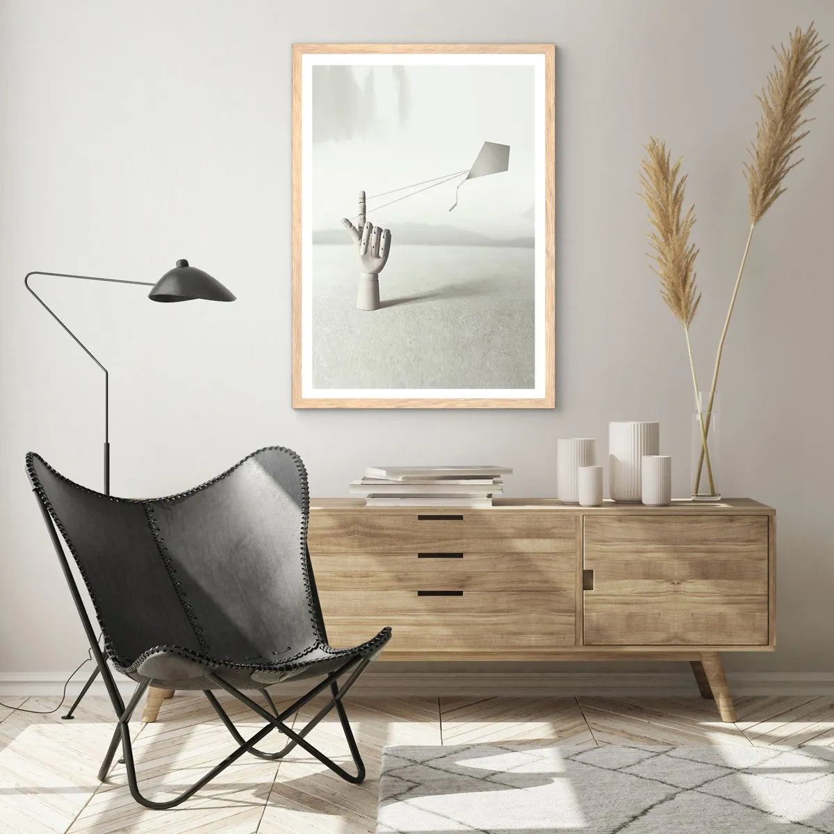 Poster in cornice rovere chiaro - Prova di forza - 50x70 cm