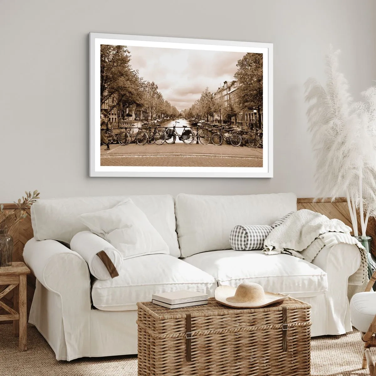 Poster in cornice bianca - Atmosfera olandese - 70x50 cm