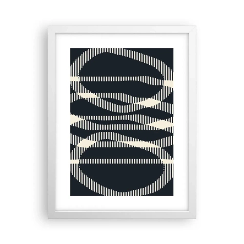Poster in cornice bianca - Tentativo di rompere l'oscurità - 30x40 cm