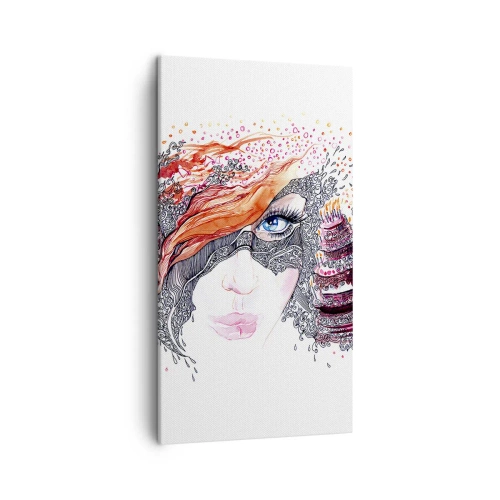 Quadro su tela - Stampe su Tela - Con lei ogni giorno è festa - 45x80 cm