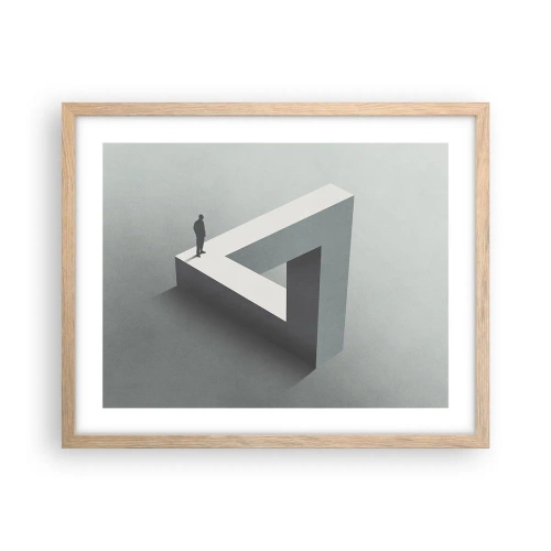 Poster in cornice rovere chiaro - Eppure è possibile - 50x40 cm