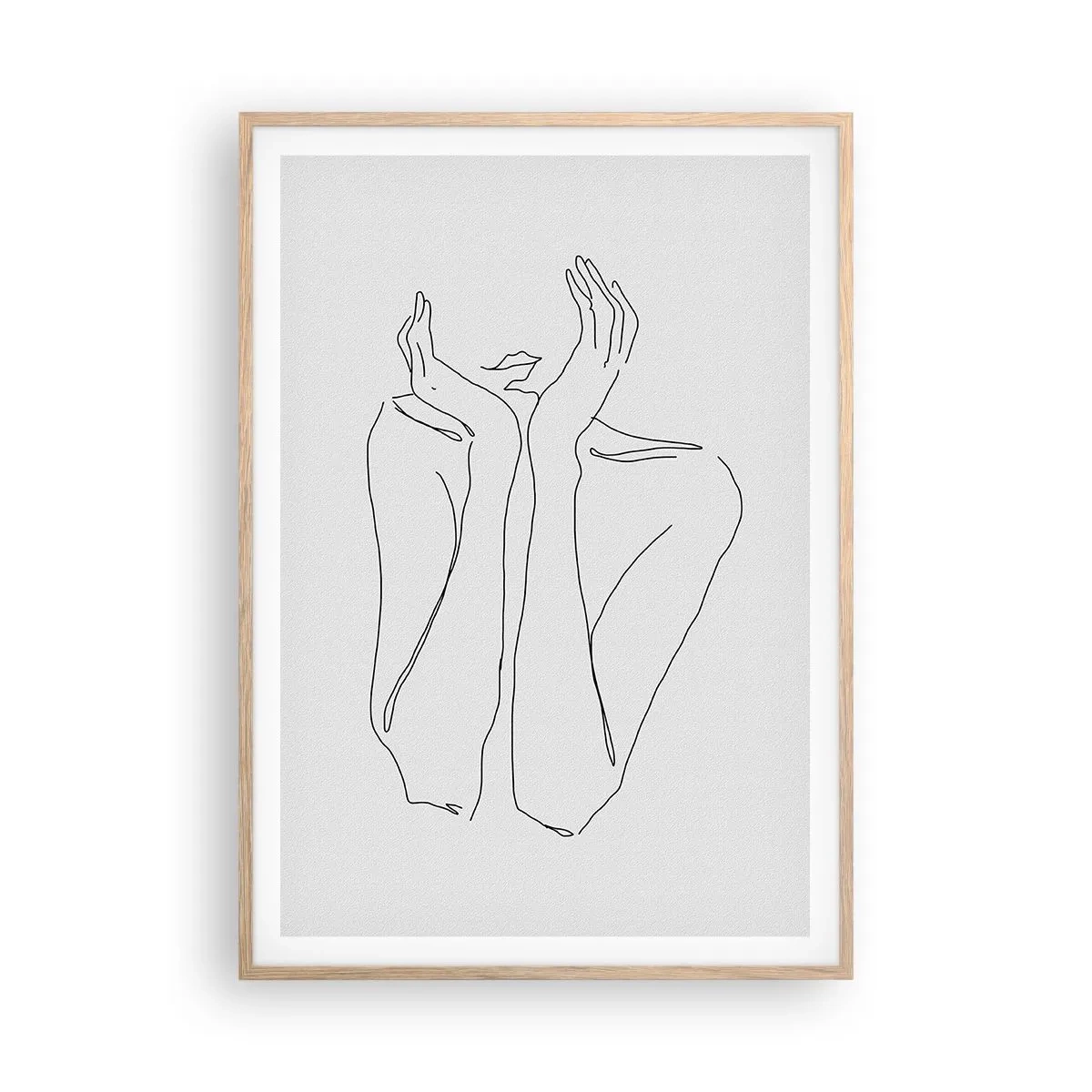 Poster in cornice rovere chiaro - Quello che sognano le ragazze - 70x100 cm