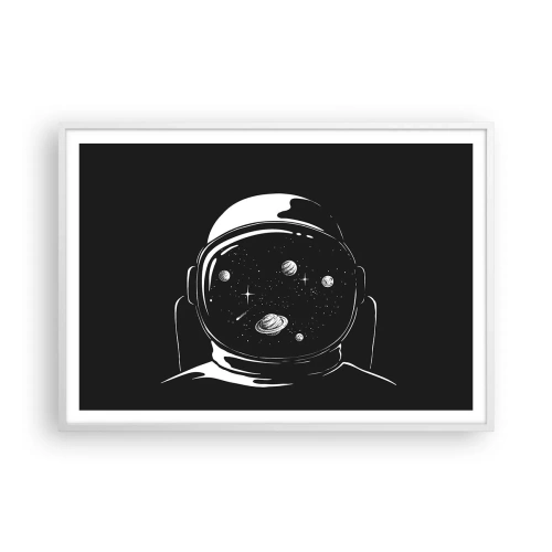 Poster in cornice bianca - Panorama niente male - 100x70 cm