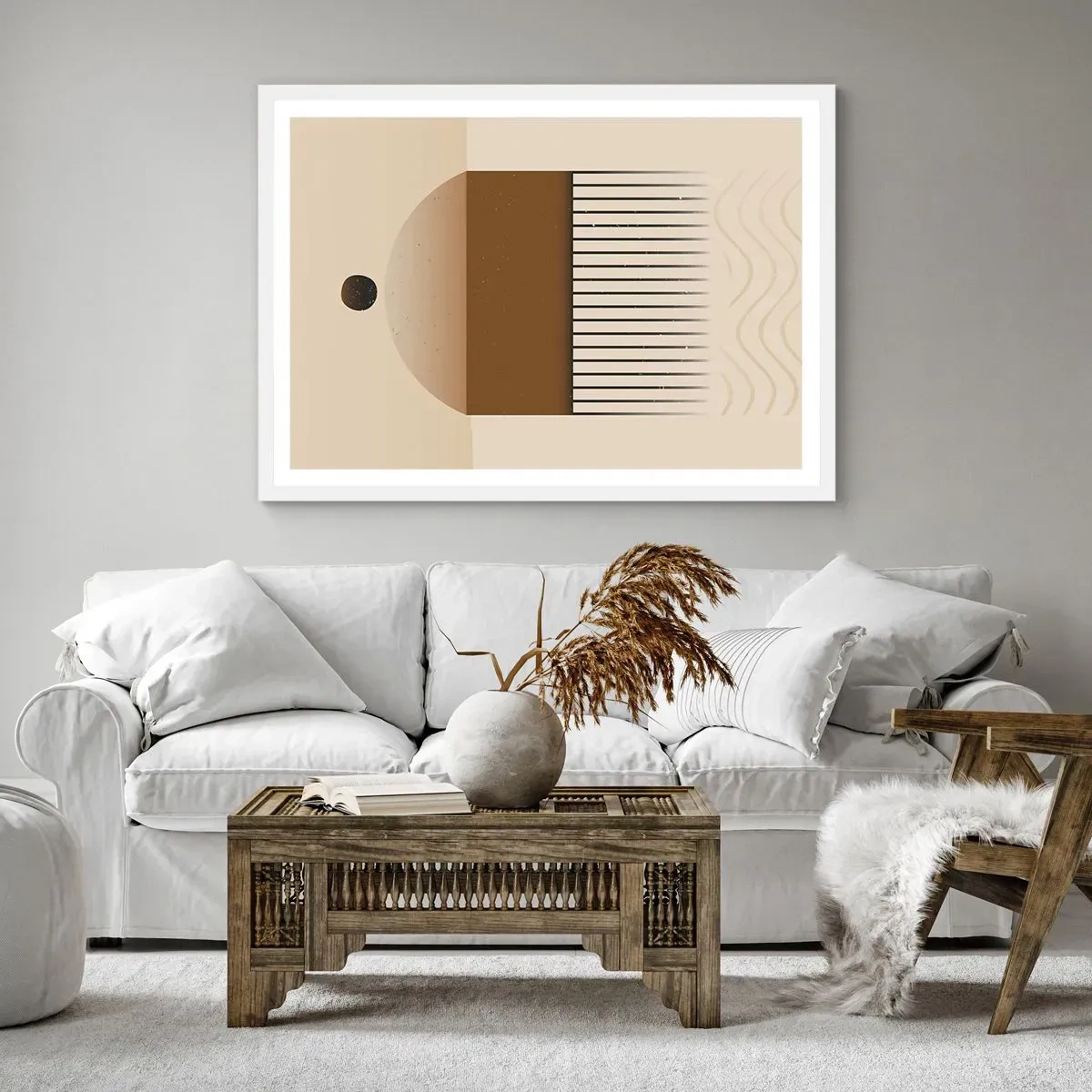 Poster in cornice bianca - Diversi stati - 100x70 cm