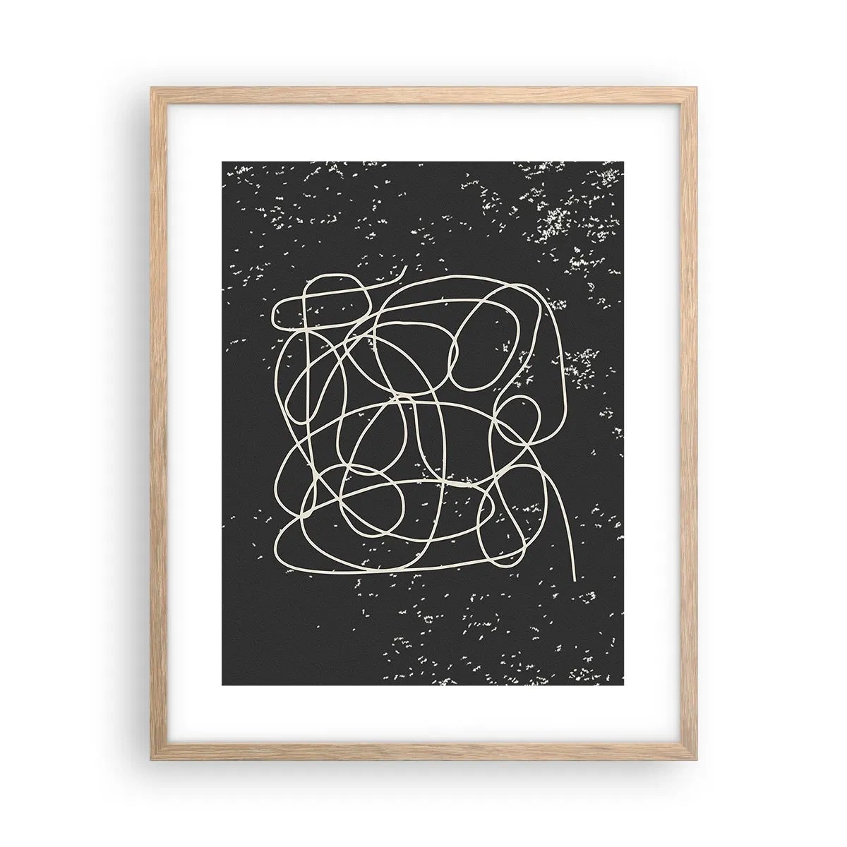 Poster in cornice rovere chiaro - Il caos dei pensieri - 40x50 cm