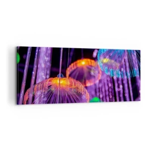 Quadro su tela - Stampe su Tela - Fontane di luce - 100x40 cm