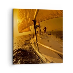 Quadro su tela - Stampe su Tela - Serata dorata dopo un giorno multicolore - 70x70 cm
