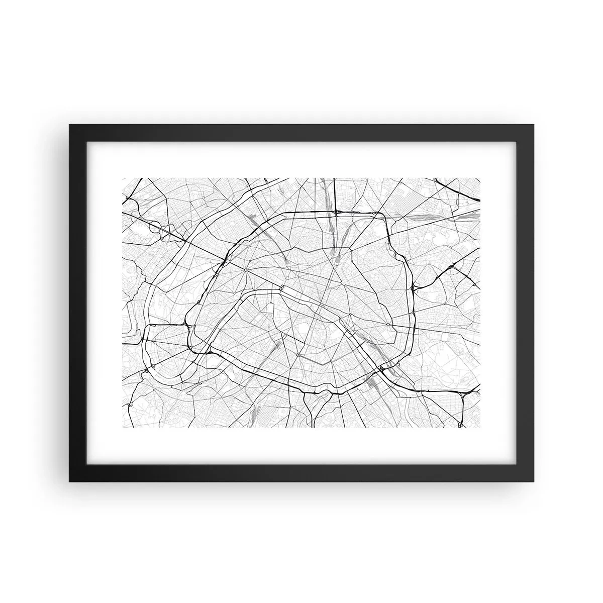 Poster in cornice nera - Il fiore di Parigi - 40x30 cm