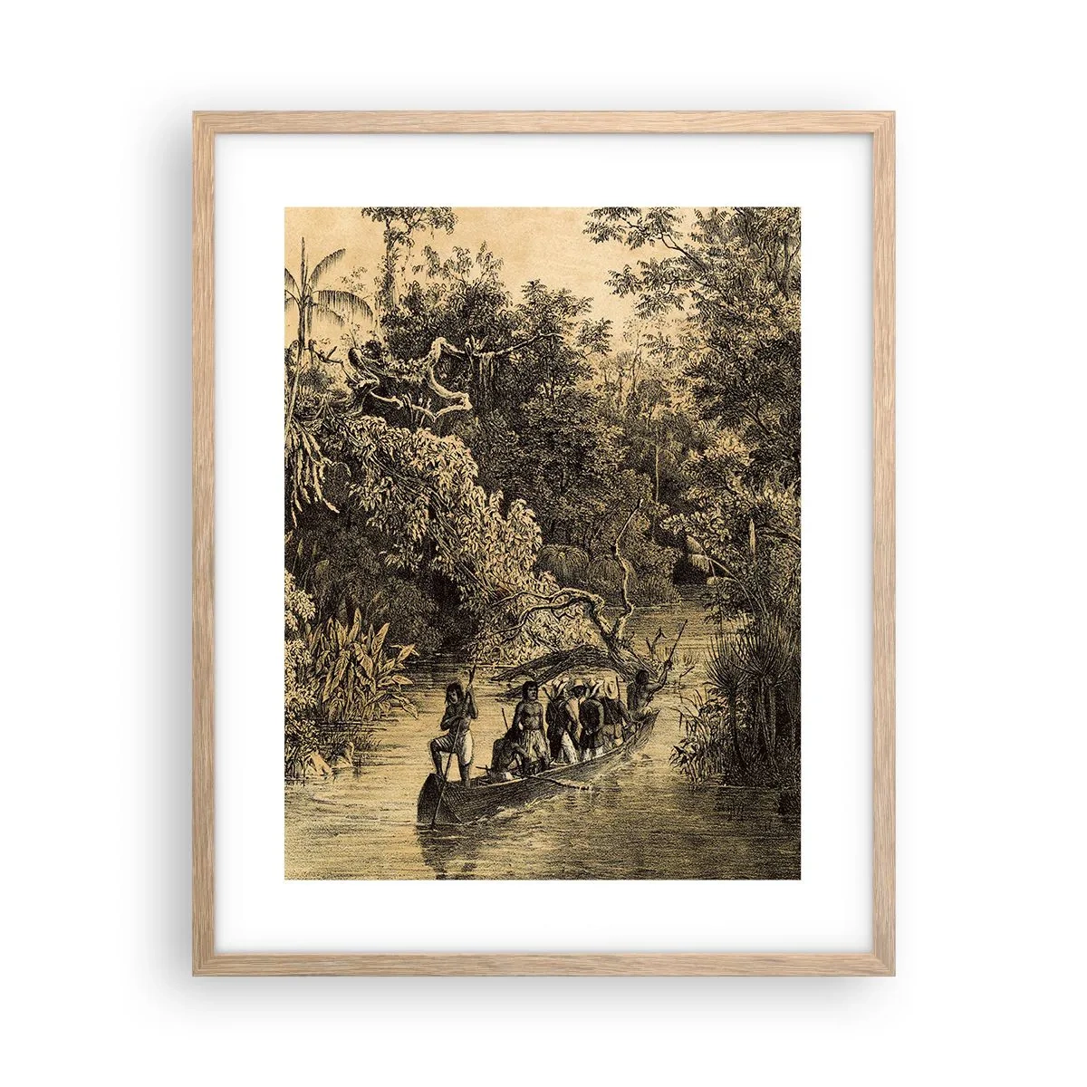 Poster in cornice rovere chiaro - Viaggio alla fonte - 40x50 cm