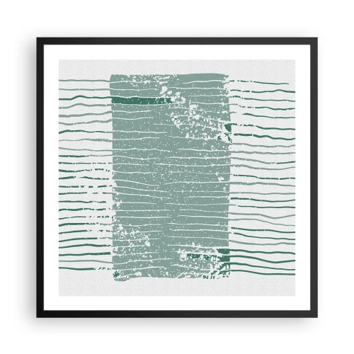 Poster in cornice nera - Astrazione marina - 60x60 cm