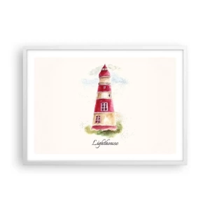 Poster in cornice bianca - Attorno è sempre bel tempo - 70x50 cm