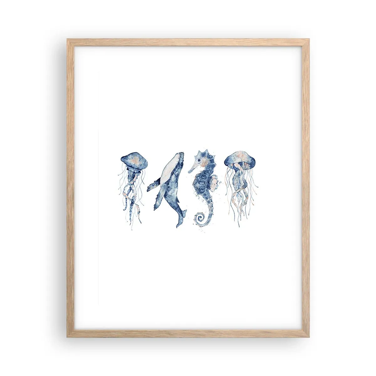 Poster in cornice rovere chiaro - Meraviglie del mare - 40x50 cm