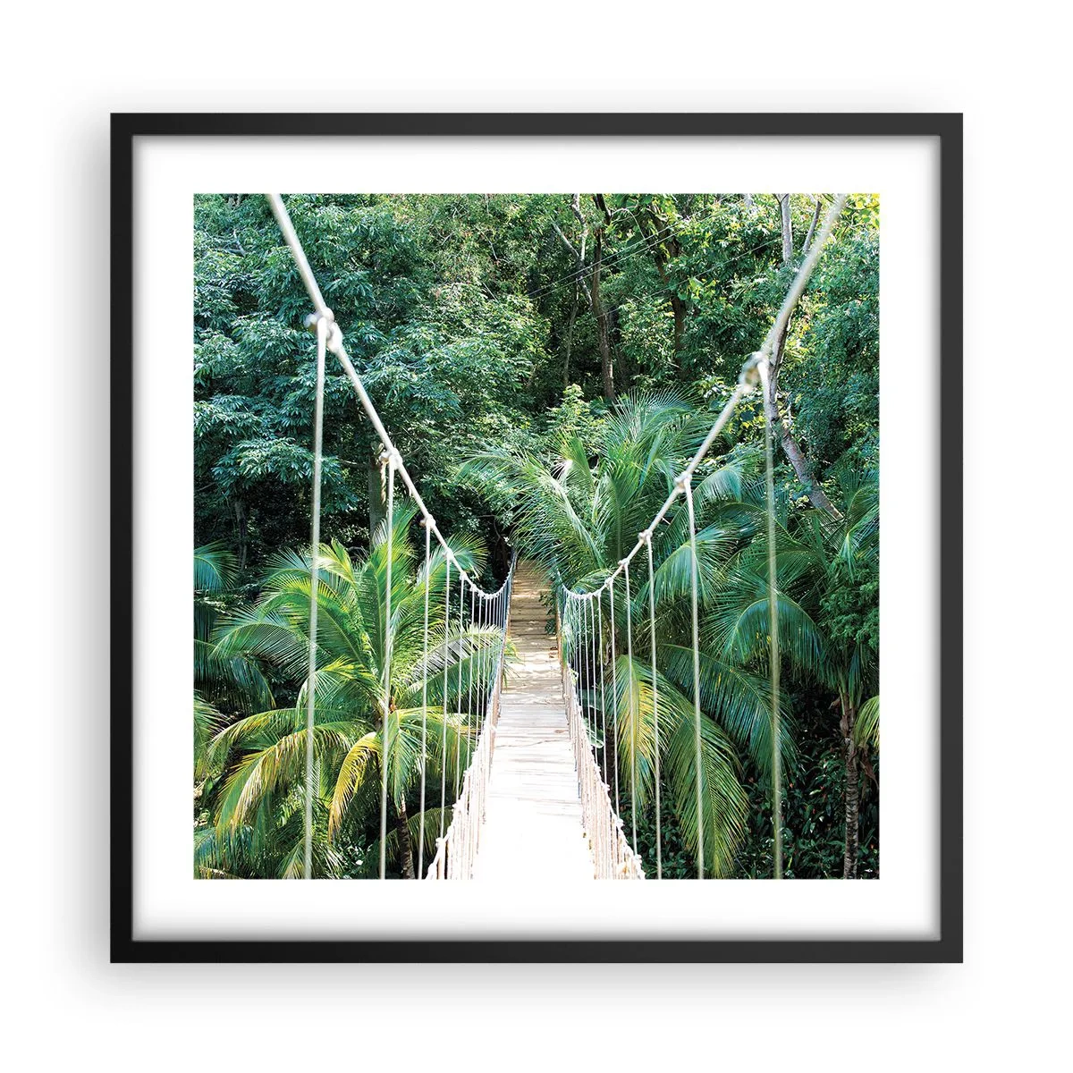 Poster in cornice nera - Welcome to the jungle! - 50x50 cm