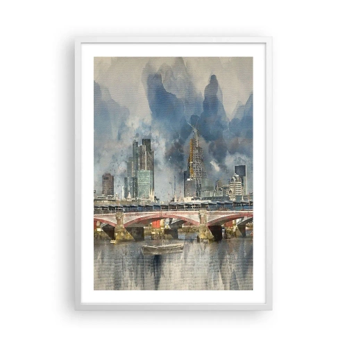 Poster in cornice bianca - Londra in tutta la sua bellezza - 50x70 cm