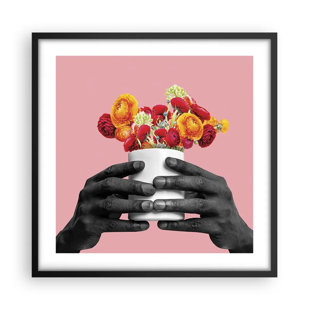 Poster in cornice nera - Apoteosi di vita - 50x50 cm