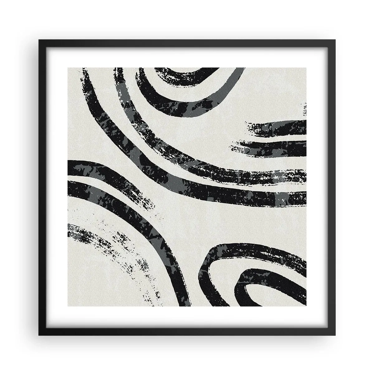 Poster in cornice nera - Interrotto a metà - 50x50 cm