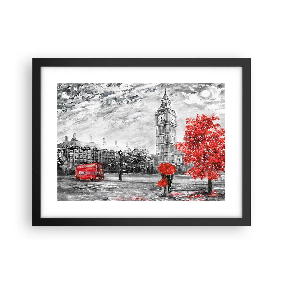 Poster in cornice nera - Un giorno eccitante - 40x30 cm