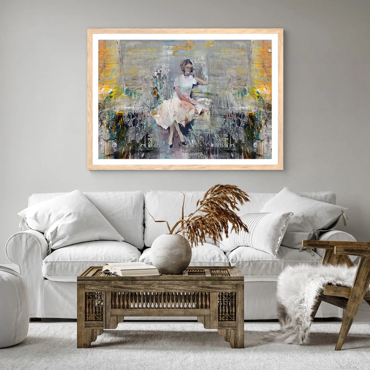 Poster in cornice rovere chiaro - Classica e moderna - 91x61 cm