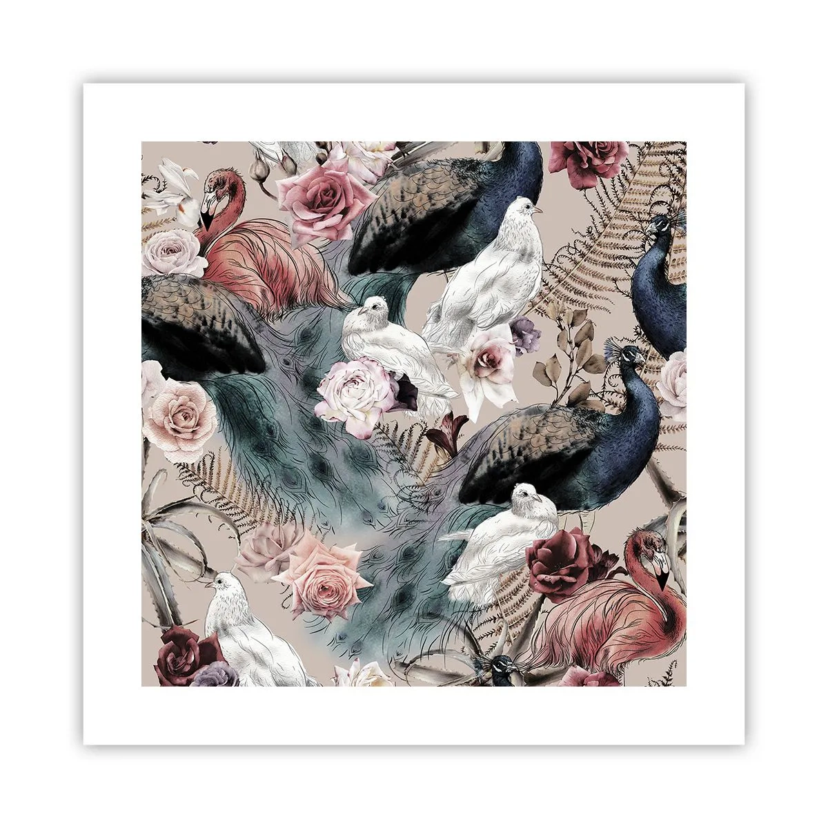 Poster - Nel giardino del palazzo - 40x40 cm