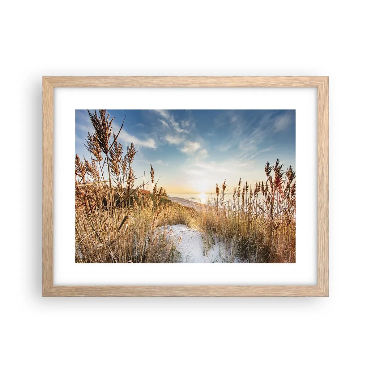 Poster in cornice rovere chiaro - Spiaggia del nord - 40x30 cm