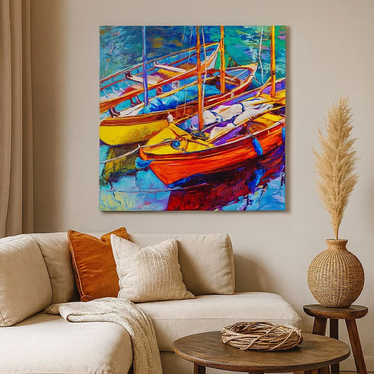 Quadro su tela - Stampe su Tela - Su un'acqua più densa dei colori - 30x30 cm