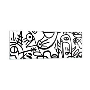 Quadro su vetro - Volti e miraggi - 90x30 cm