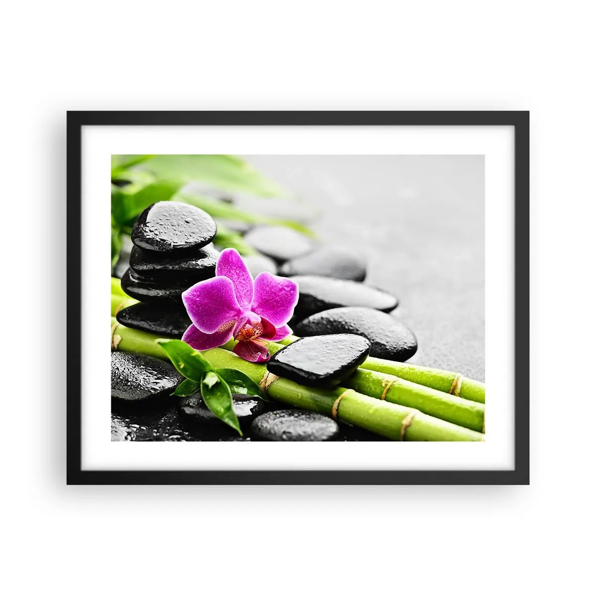 Poster in cornice nera - Un tranquillo equilibrio - 50x40 cm