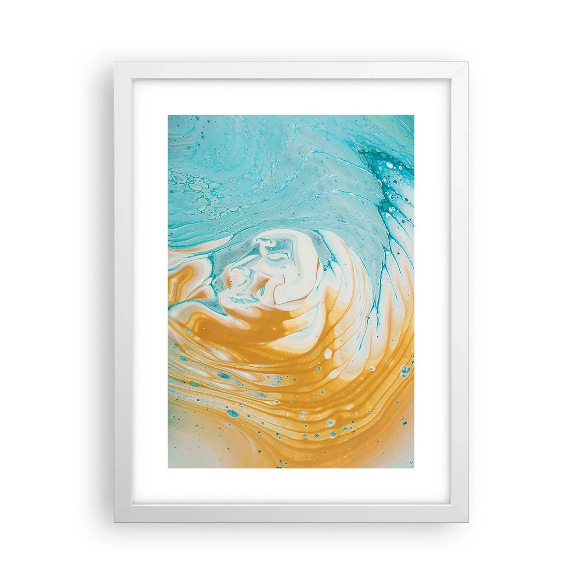 Poster in cornice bianca - Vortice pastello - 30x40 cm