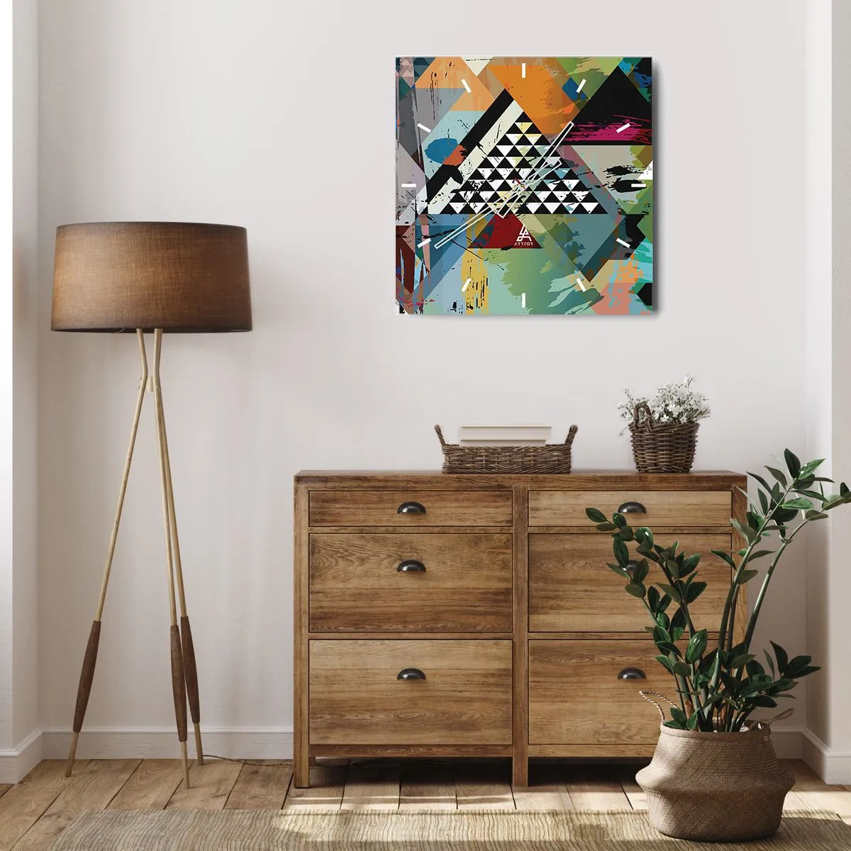 Orologio da parete - Orologio in Vetro - Come è semplice - 30x30 cm