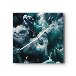 Orologio da parete - Orologio in Vetro - Il movimento dei colori - 40x40 cm