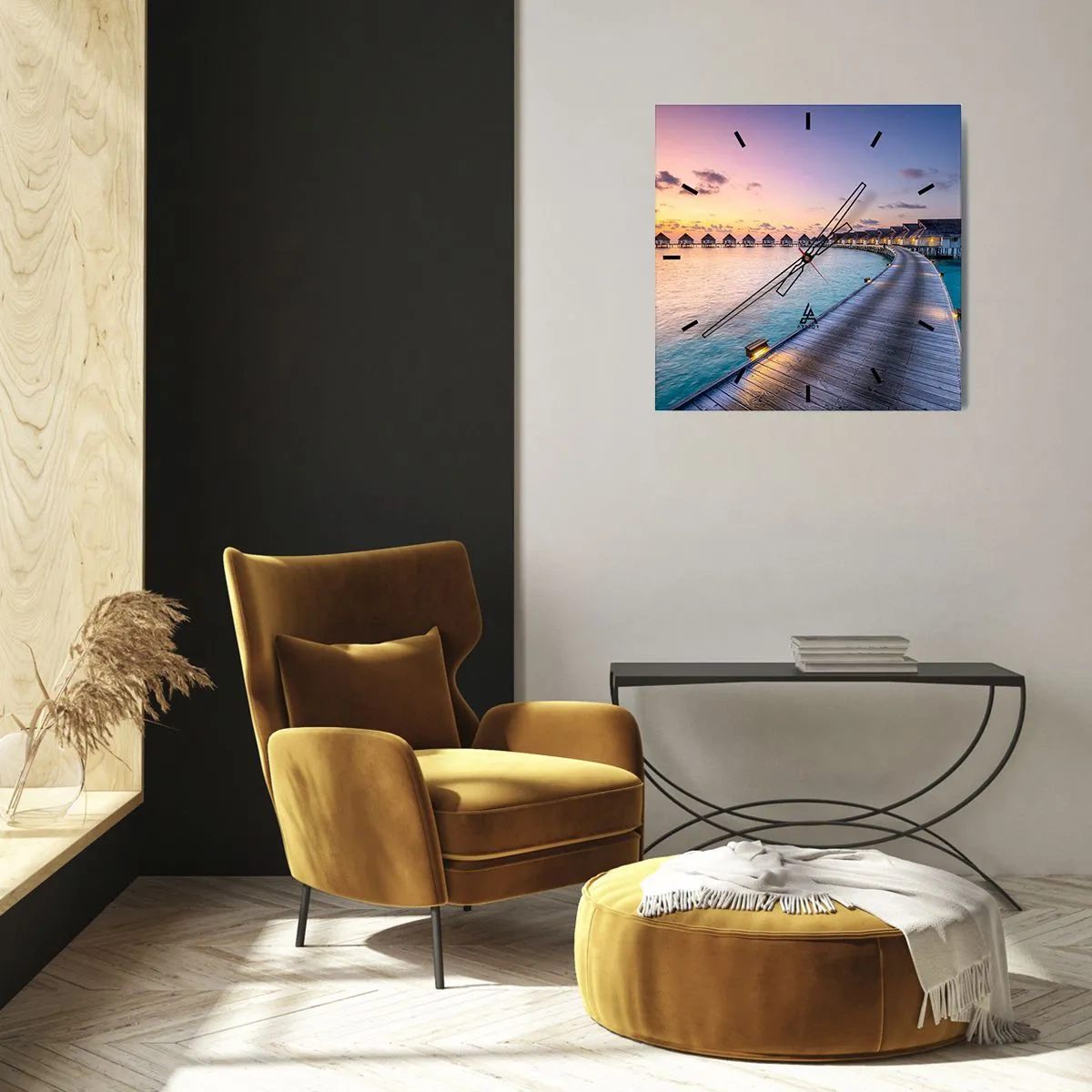 Orologio da parete - Orologio in Vetro - Vacanze: ritorno alle fonti - 40x40 cm