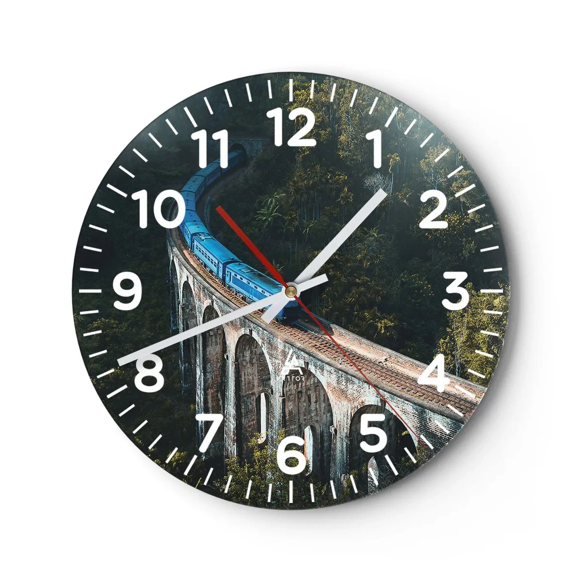 Orologio da parete - Orologio in Vetro - Attrazione della natura - 30x30 cm