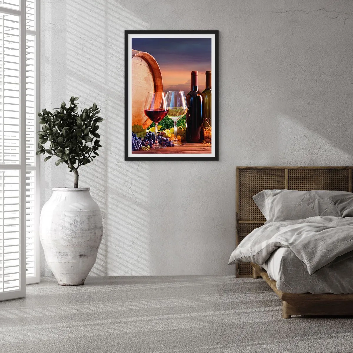 Poster in cornice nera - Qui la vita ha gusto - 70x100 cm