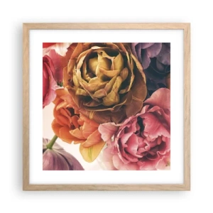 Poster in cornice rovere chiaro - La festa della vita - 40x40 cm