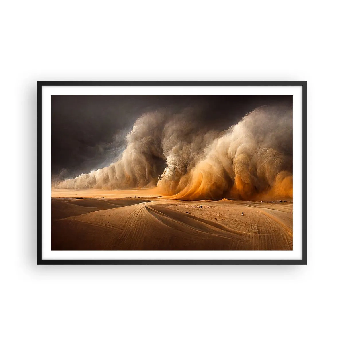 Poster in cornice nera - L'ira del deserto - 91x61 cm