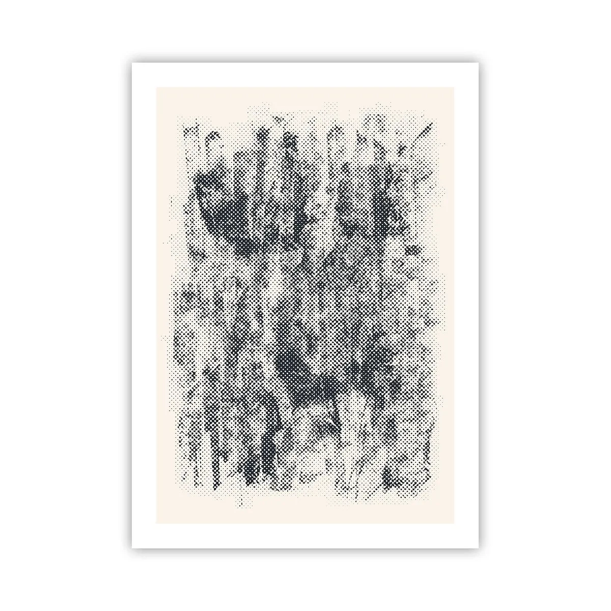 Poster - Motivo grafico retrò della foresta - 50x70cm - Composizione nebbiosa - Decorazione murale moderna per soggiorno e camera da letto ARTTOR