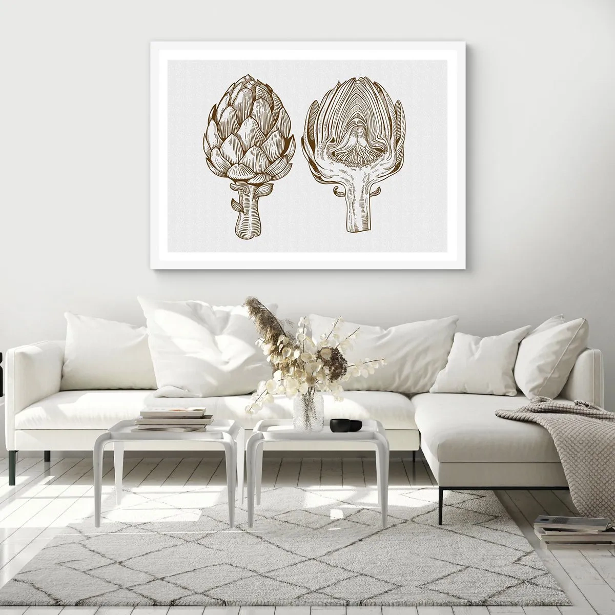Poster in cornice bianca - Lezione di anatomia - 70x50 cm