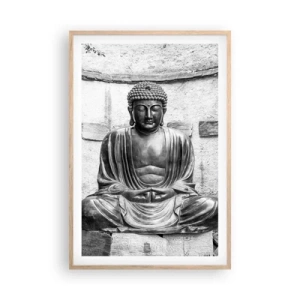 Poster in cornice rovere chiaro - Alla fonte della pace - 61x91 cm