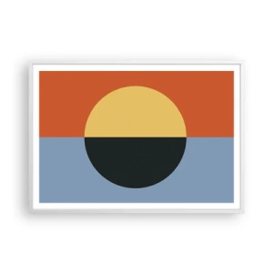 Poster in cornice bianca - Composizione di caldo e freddo - 100x70 cm