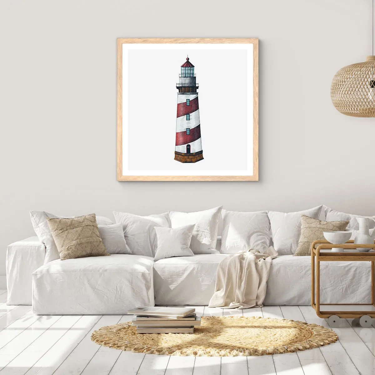 Poster in cornice rovere chiaro - Sempre di guardia - 40x40 cm