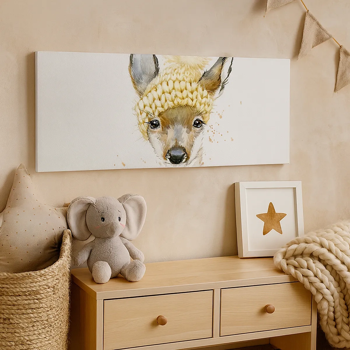 Quadro su tela - Stampe su Tela - L'inverno nel bosco innevato - 30x30 cm