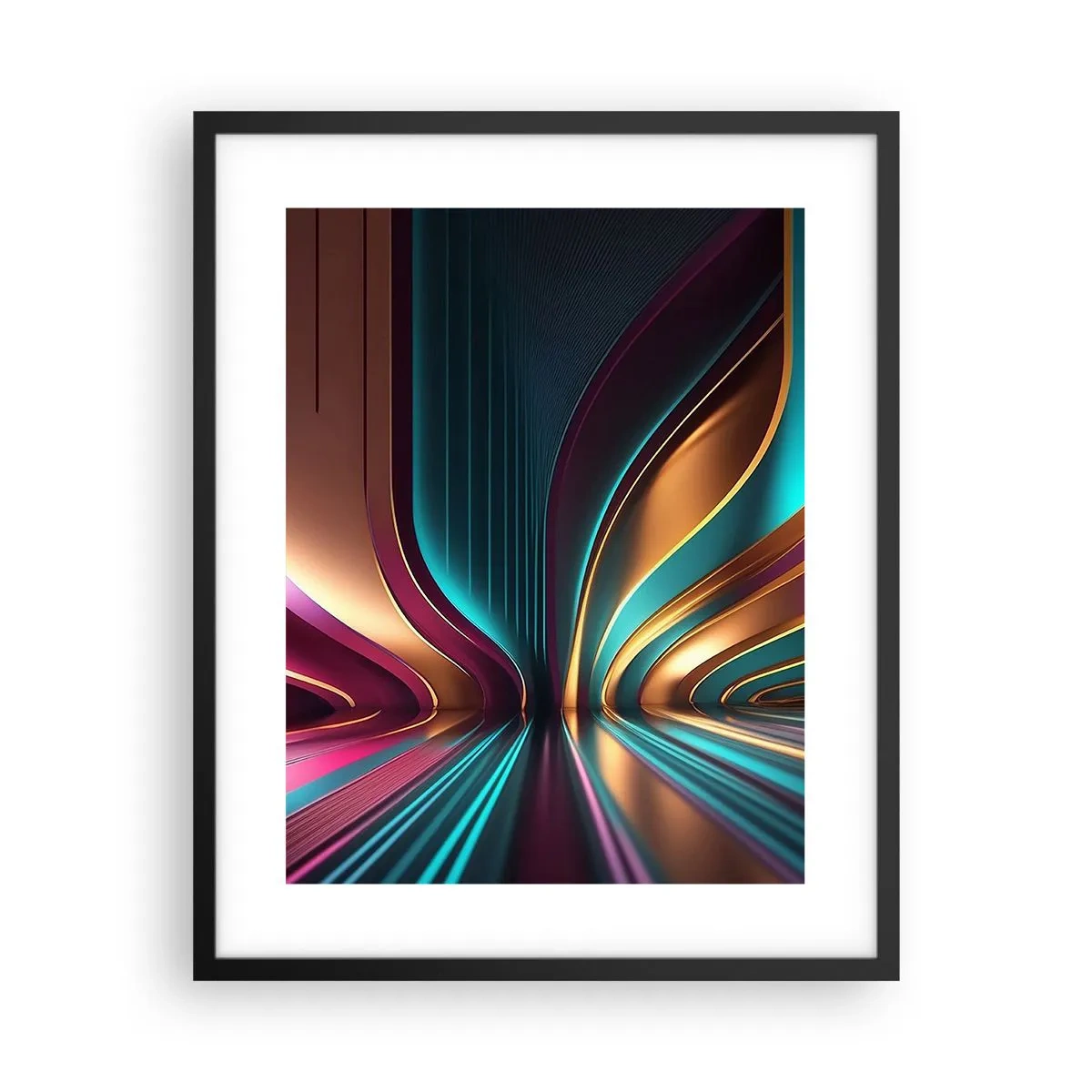 Poster in cornice nera - Architettura di luce - 40x50 cm