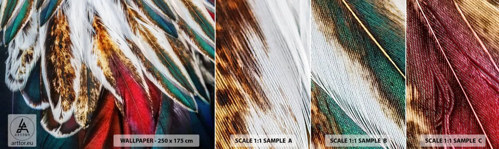 Campione Di Fotomurale Standard Eco - I misteri del volo - Astrazione, Pezzo, Boho - 100x30 cm