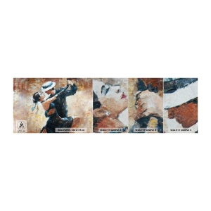 Campione di Fotomurale Premium Sand - Alla Rodolfo Valentino - Astrazione, Danza, Tango - 100x30 cm